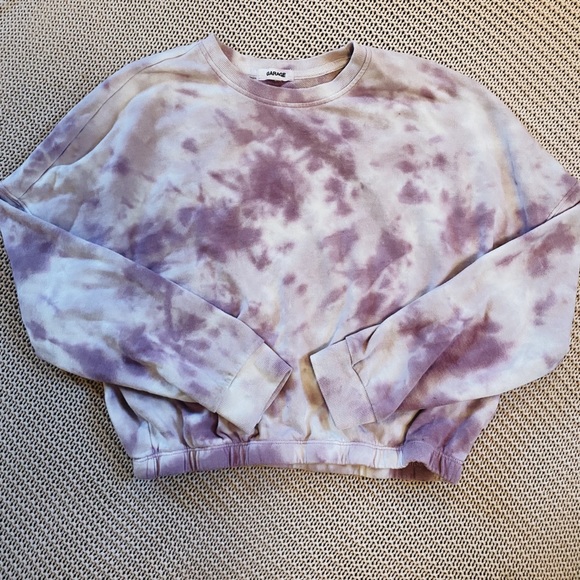 Garage Purple Tie-Dye Sweatshirt - Picture 1 of 4